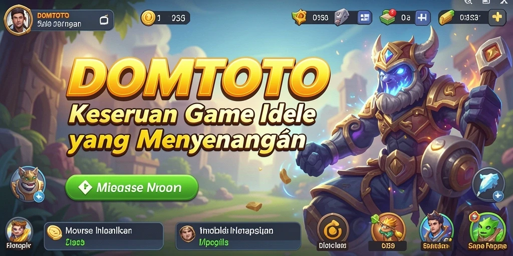 Screenshot menunjukkan gameplay menarik dari DOMTOTO dengan karakter unik.