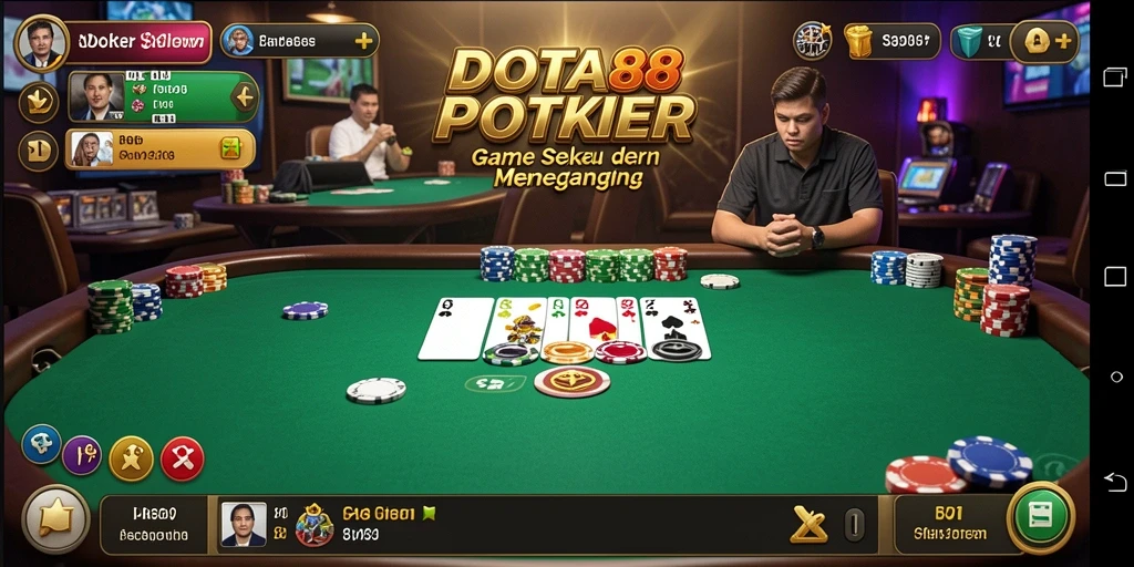Tampilan gameplay poker yang menarik di DOTA88.