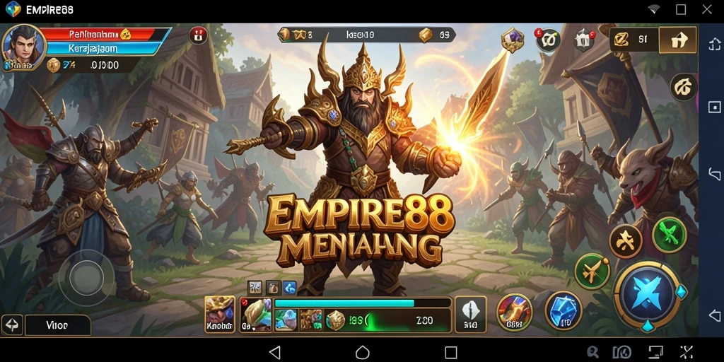 Tangkapan layar gameplay EMPIRE88 yang menunjukkan aksi menara pertahanan.