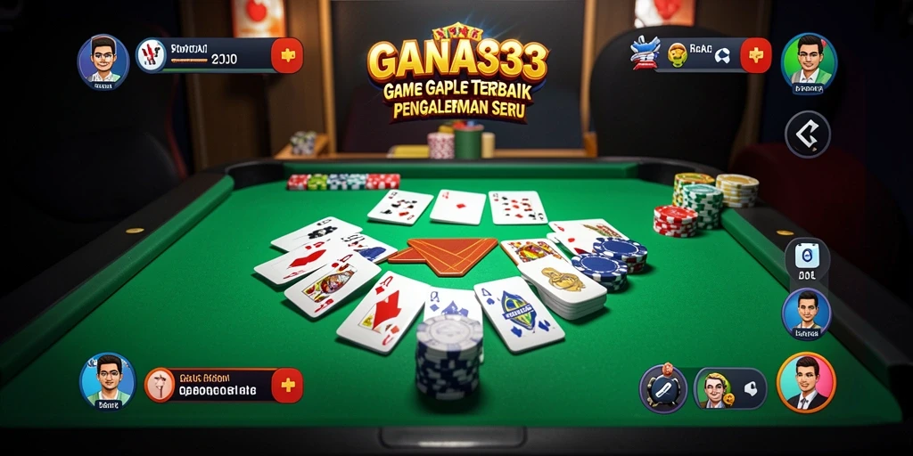 Tampilan gameplay seru dalam GANAS33 dengan fitur Gaple unggulan.